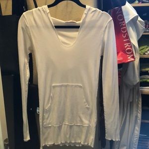 Michael Stars Hooded White Long sleeve T-shirt